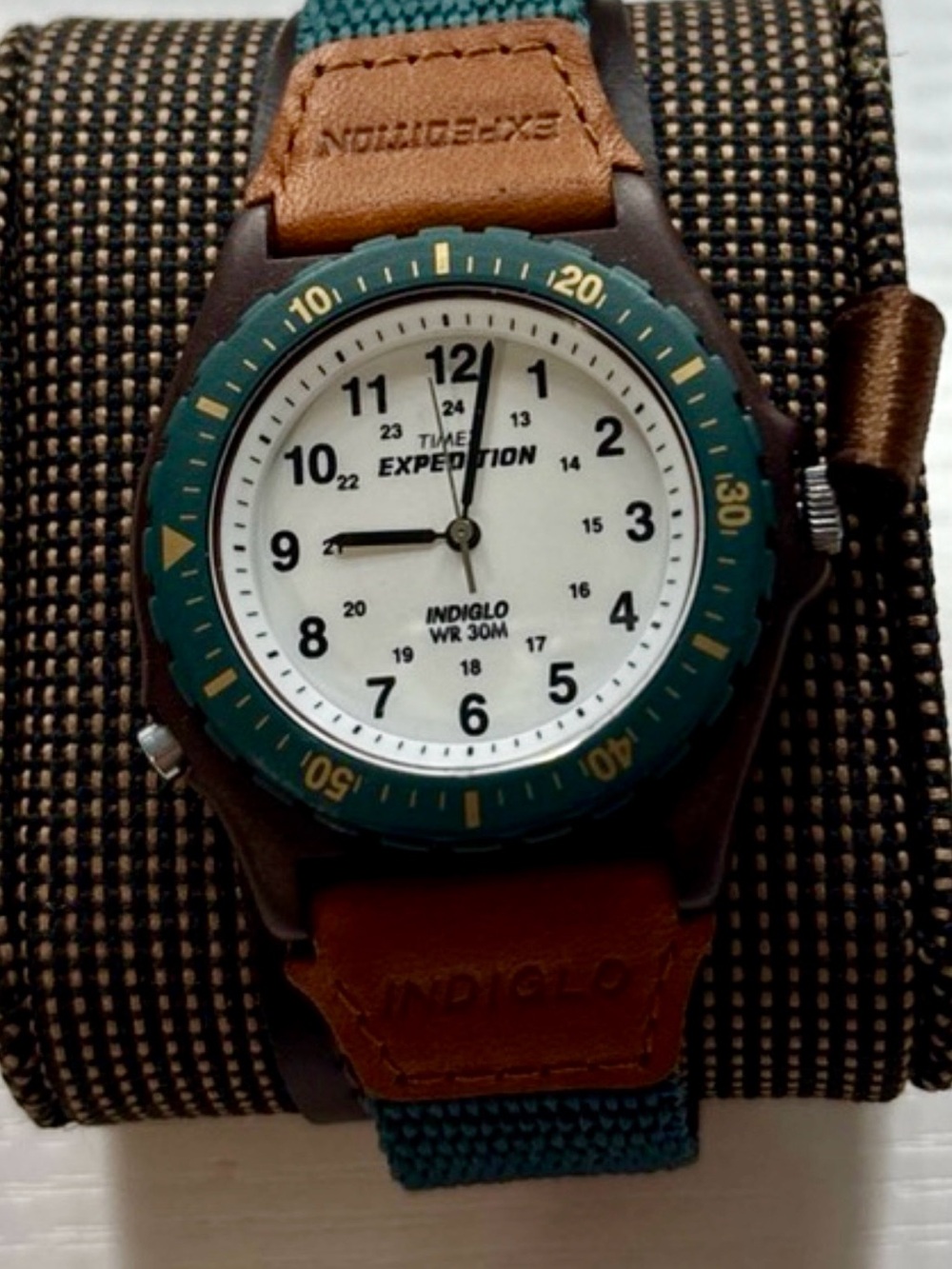 Timex Expedition Watch in Teal & Brown